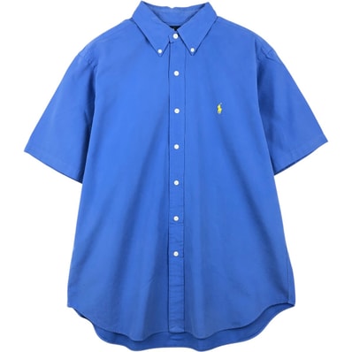 古着 ラルフローレン Ralph Lauren CLASSIC FIT クラシックフィット 半袖 ボタンダウンシャツ メンズL相当/eaa668652