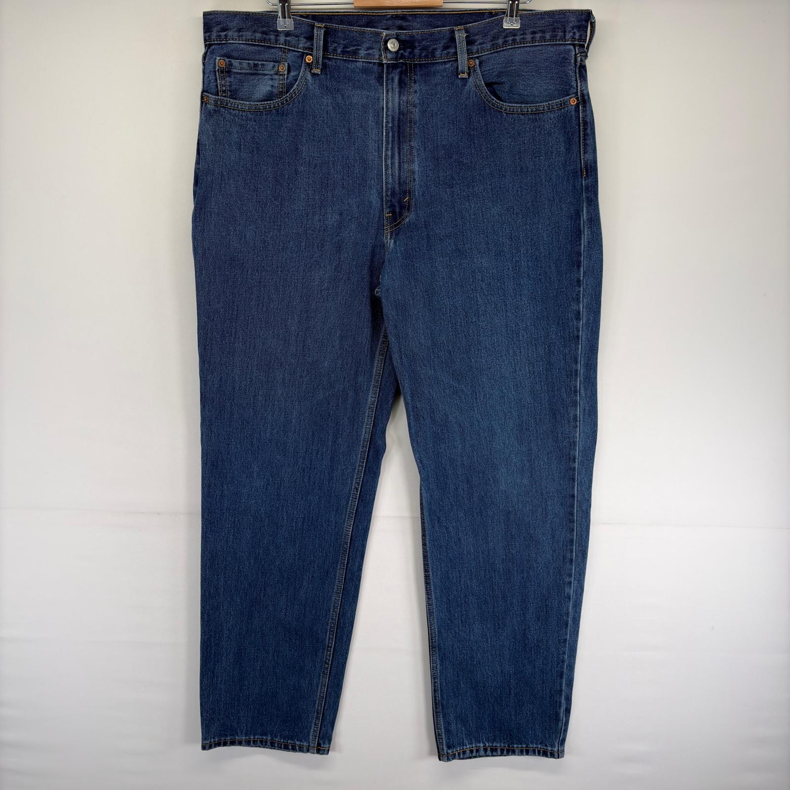 古着 リーバイス Levi's パンツ デニム 5ポケット テーパード ジップ 550 大きいサイズ ジーンズ ジーパン w40 L34  ブルー系 メンズ