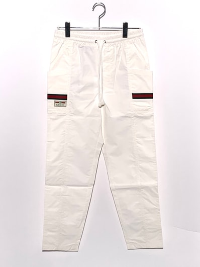 GUCCI ラベル コットンキャンバスパンツ