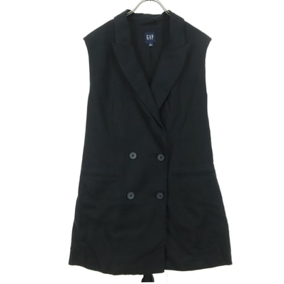 GAP ギャップ ノースリーブ ダブルボタン ノースリーブ ジャケット L ブラック ベスト