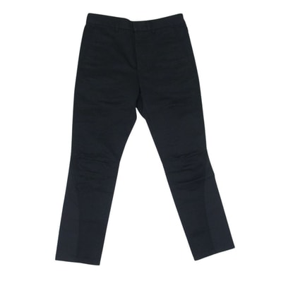 LOUIS VUITTON ルイ・ヴィトン パンツ 異素材切替 サイドアジャスター テーパード パンツ ブラック系 36【中古】