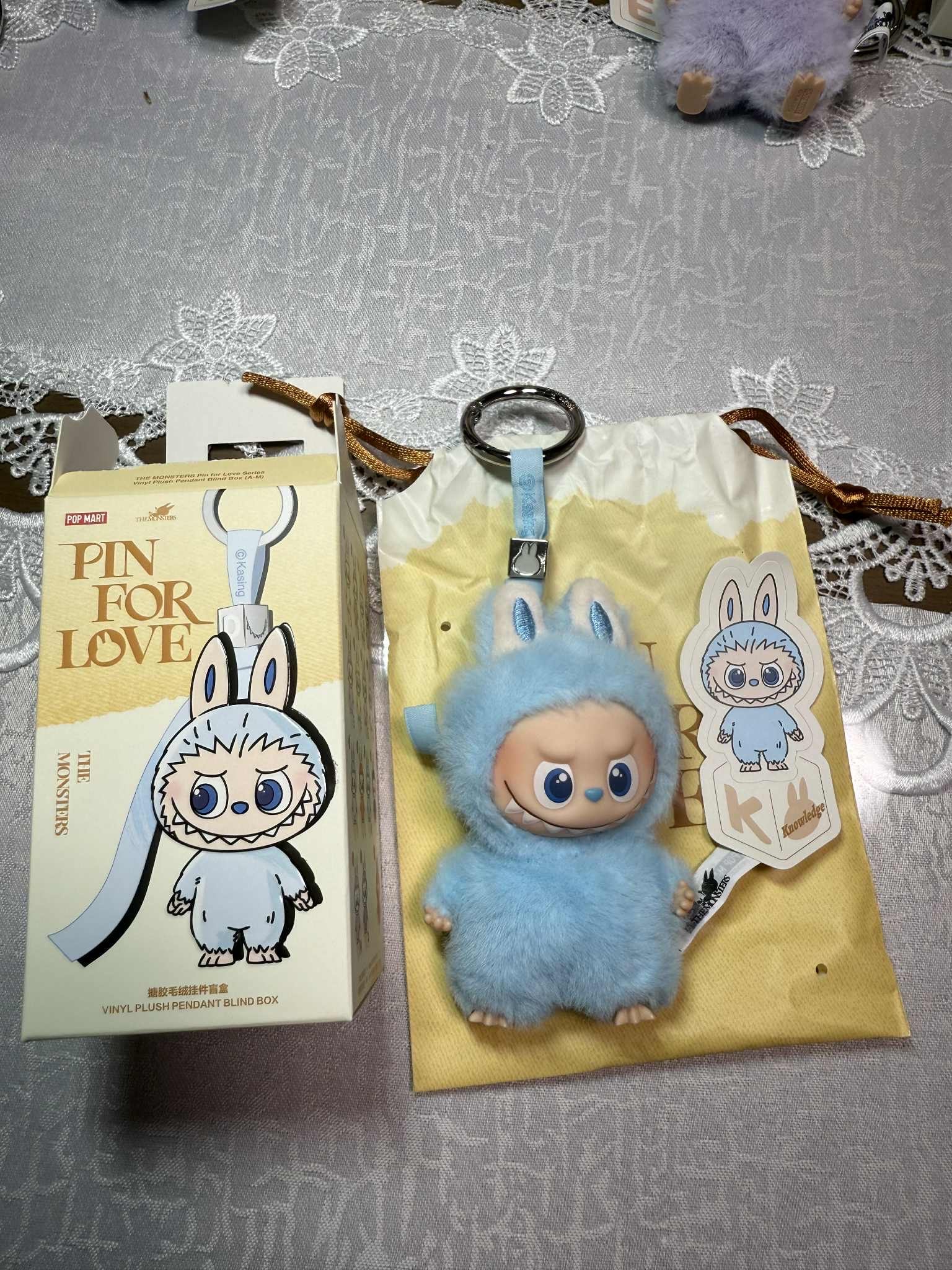 POP MART THE MONSTERS (LABUBU) Pin for Love Series-Vinyl Plush Pendant (A-M) K