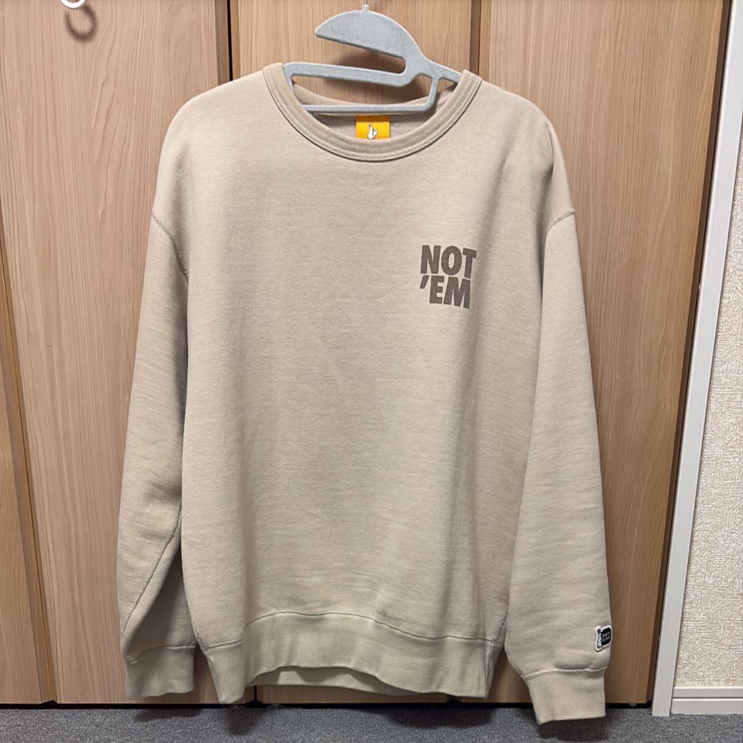 SNKRDUNK collaboration with #FR2 NOT’EM Crew Sweat "Beige"