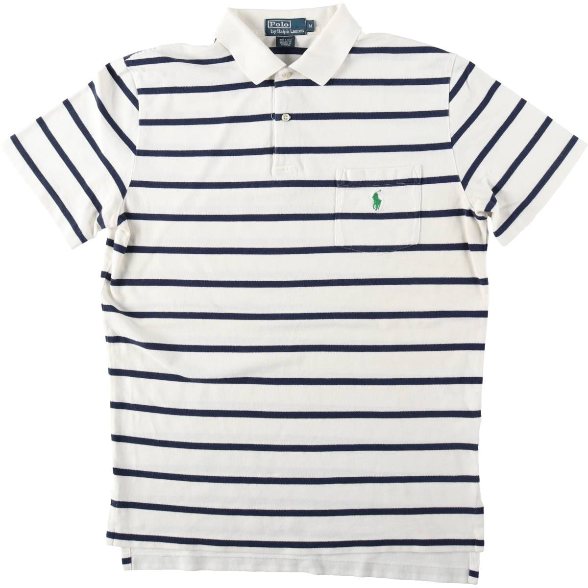 古着 ラルフローレン Ralph Lauren POLO by Ralph Lauren 半袖 ボーダー ポロシャツ メンズM相当/eaa644322