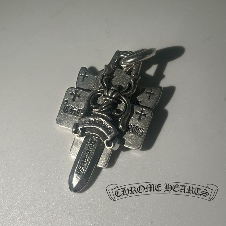 CHROME HEARTS クロムハーツ スリートリンケッツ ペンダントトップ アクセサリー ジュエリー シルバー 925 ★美品★