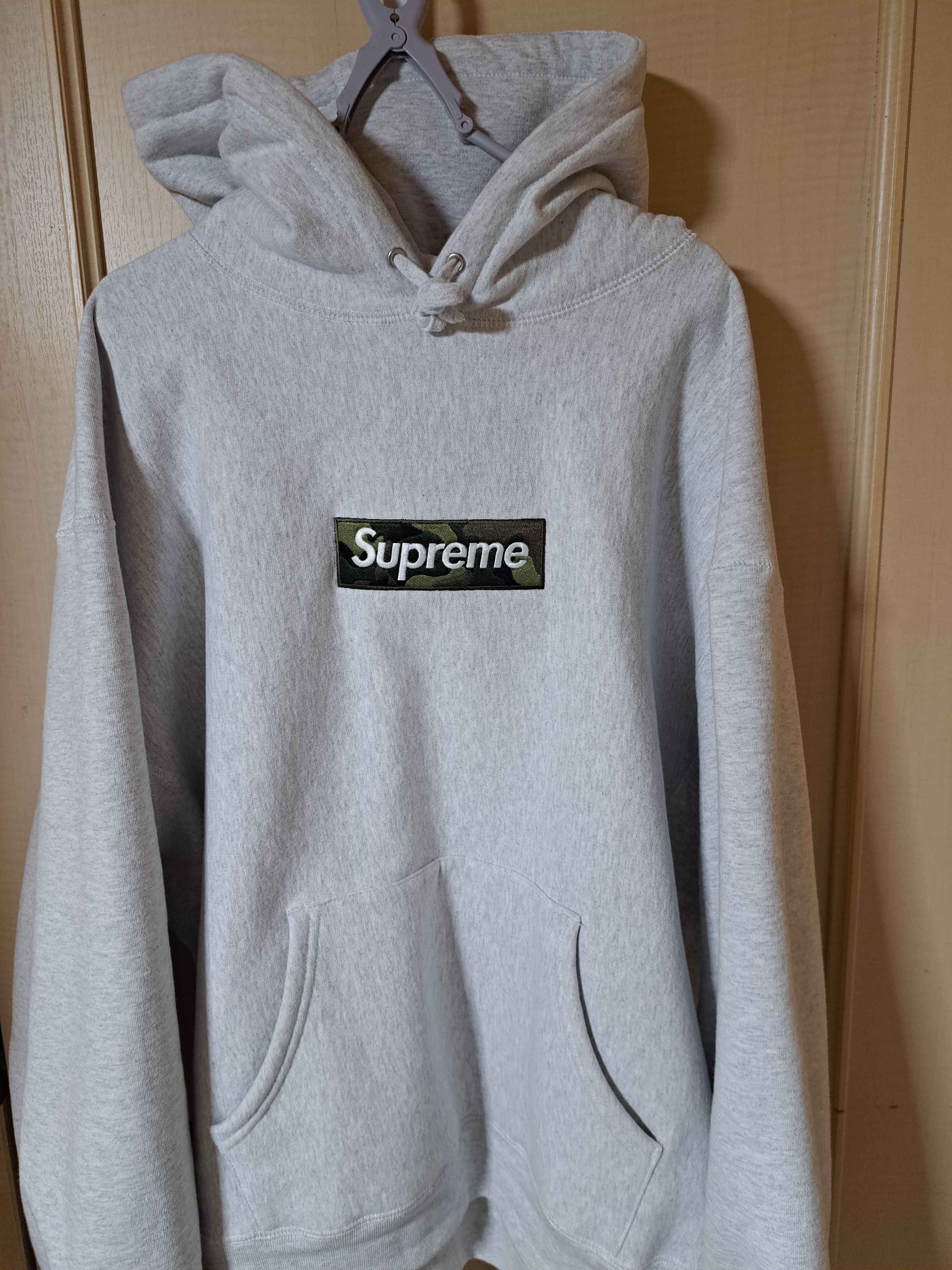 Supreme Box Logo Hooded Sweatshirt "Ash Grey" (23FW)