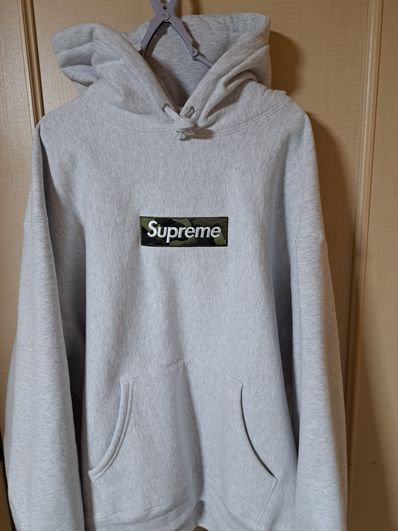 Supreme Box Logo Hooded Sweatshirt "Ash Grey" (23FW)