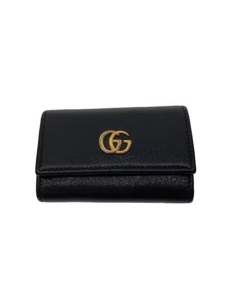 GUCCI GG Marmont Leather Key Case "Black"