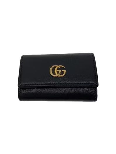 GUCCI GG Marmont Leather Key Case "Black"