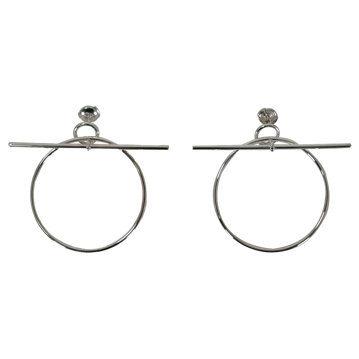 HERMES エルメス ピアス ループ エシャペ MM シルバー シルバー925 (SV925 Ag925) シルバー金具 新品