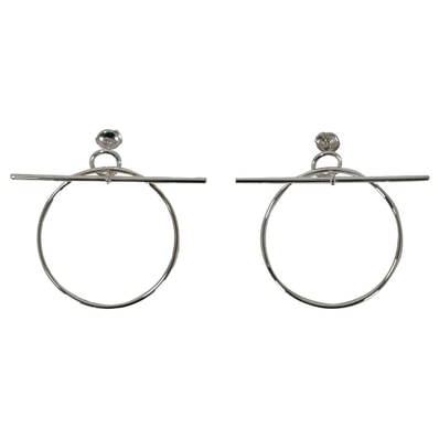 HERMES エルメス ピアス ループ エシャペ MM シルバー シルバー925 (SV925 Ag925) シルバー金具 新品