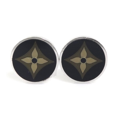 ルイ ヴィトン LOUIS VUITTON カフス シルバー925 シルバー/ブラック メンズ【中古】 e61797a