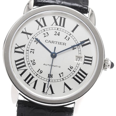 カルティエ ロンドソロ XL デイト W6701010 メンズ 【中古】