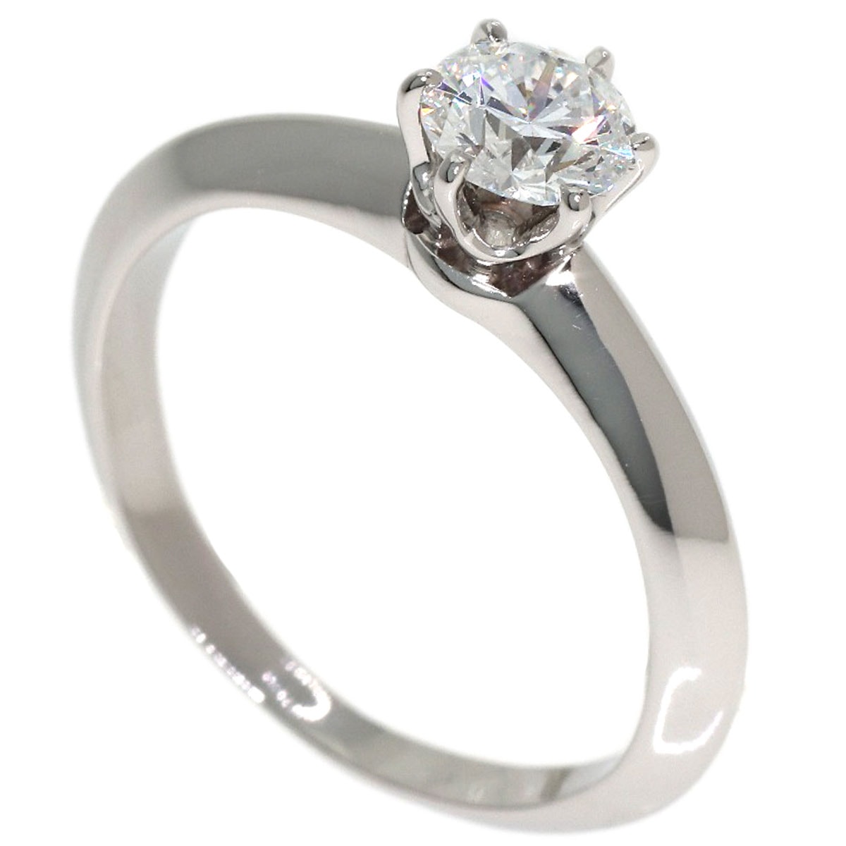 TIFFANY&Co. ティファニー ソリティア ダイヤモンド リング・指輪 PT レディース [中古]