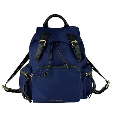 バーバリー BURBERRY リュック ナイロン/レザー ネイビー/ブラック ユニセックス【中古】 z11076