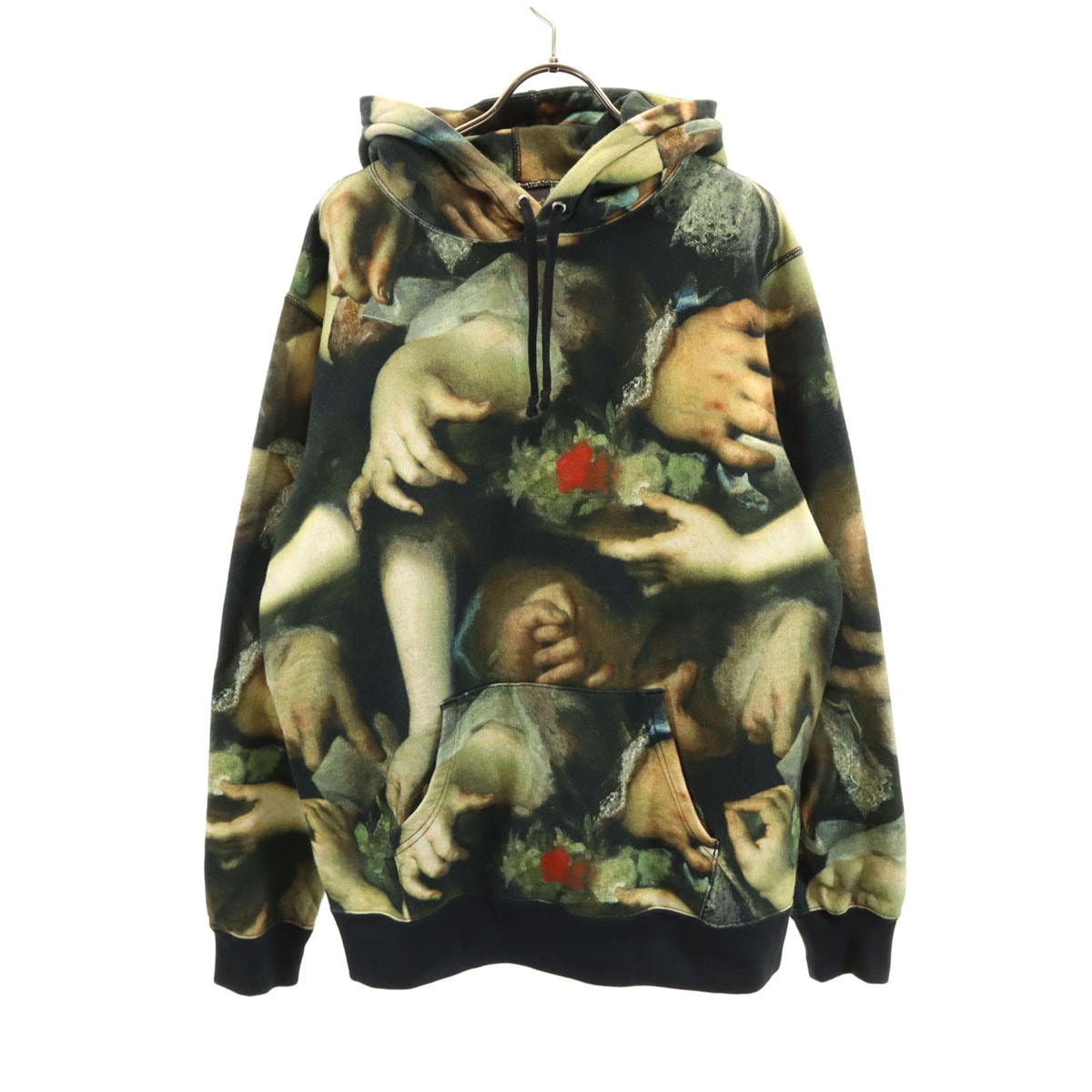 美品 Supreme シュプリーム 15ss UNDERCOVER アンダーカバー コラボ リコラス デ ラルジリエール 長袖 スウェットパーカー L カーキ