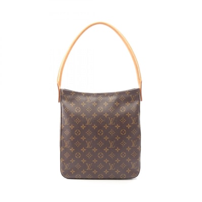 ルイ・ヴィトン LOUIS VUITTON ルーピングGM ショルダーバッグ バッグ PVCコーティングキャンバス レザー モノグラム レディース ブラウン系 M51145 【中古】