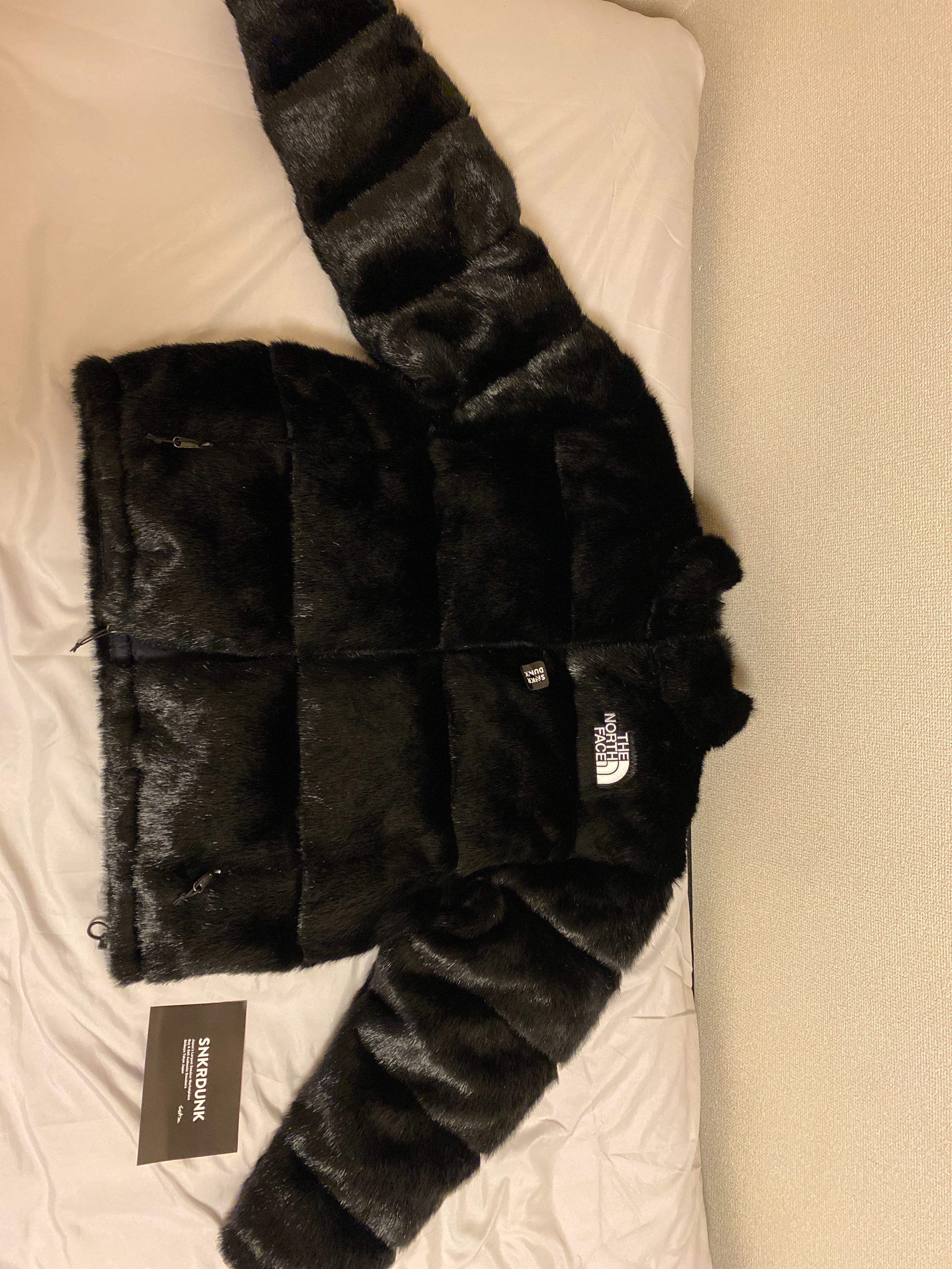 Supreme x The North Face Faux Fur Nuptse Jacket "Black"