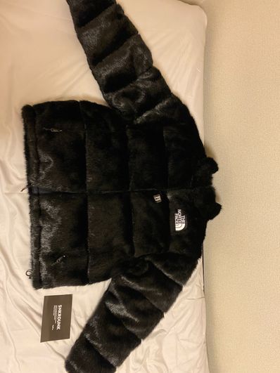 Supreme x The North Face Faux Fur Nuptse Jacket "Black"