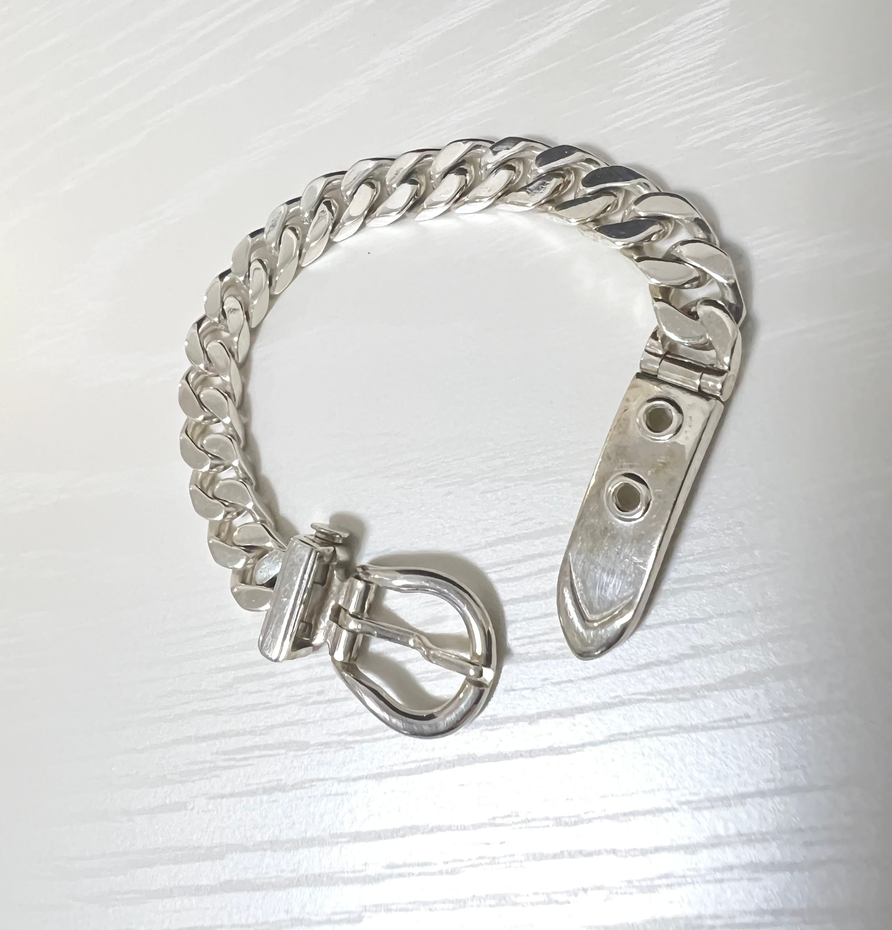 エルメス ブックルセリエ PM ブレスレット "シルバー"
