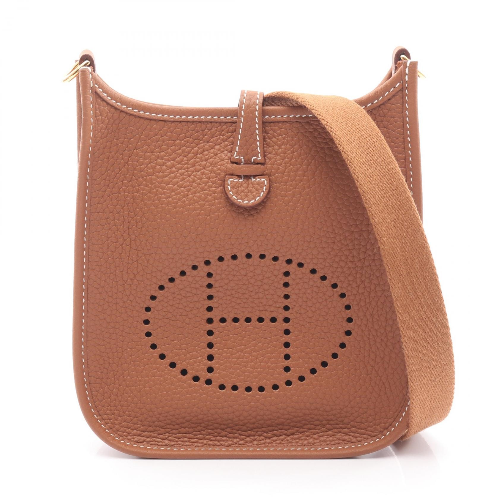 エルメス HERMES エヴリンTPM アマゾン ショルダーバッグ バッグ レザー トリヨンクレマンス トリヨンクレマンス ゴールド レディース ゴールド系 【中古】