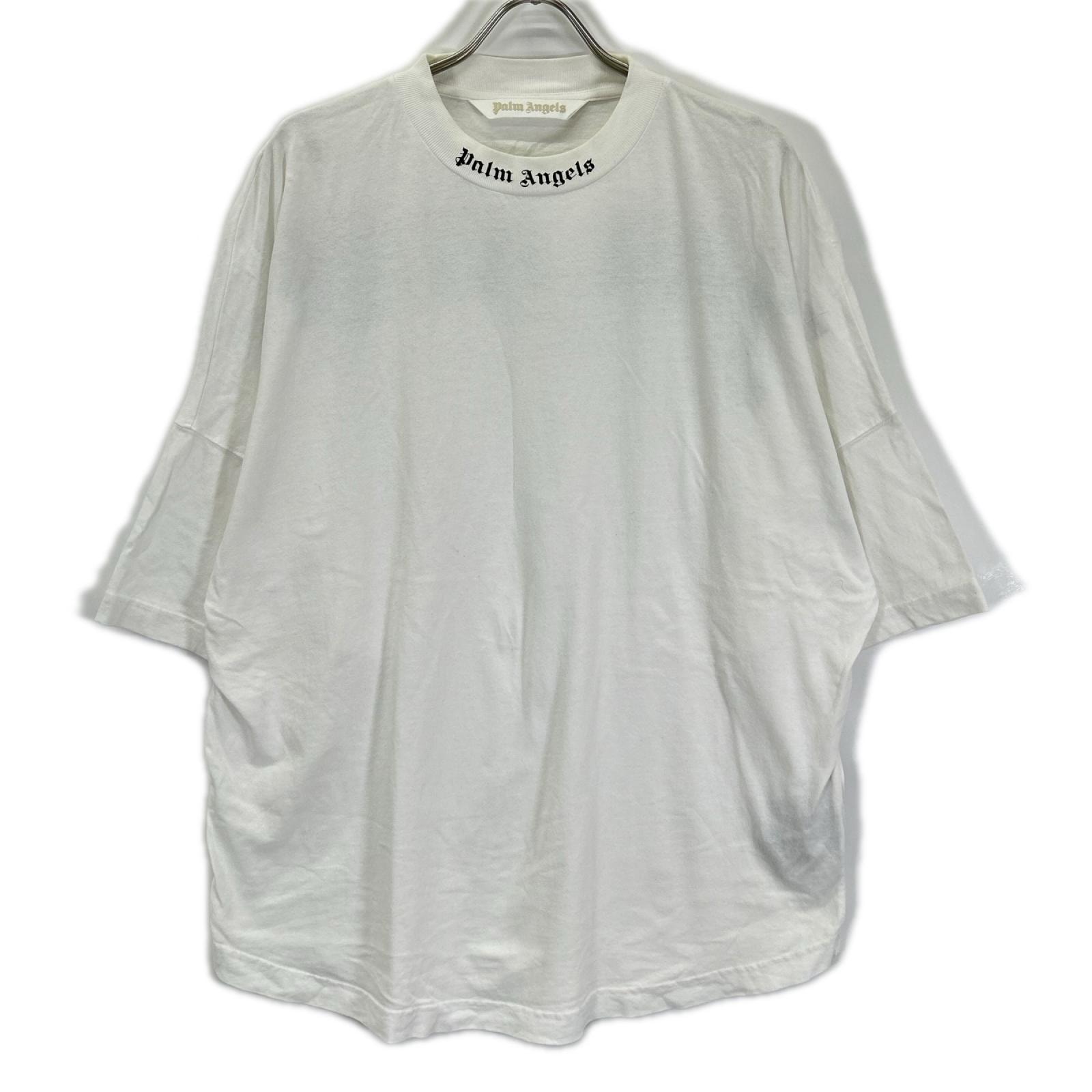パームエンジェルス PWAA023C99JER001 22SS ホワイト ロゴプリント ハイネック Tシャツ XL