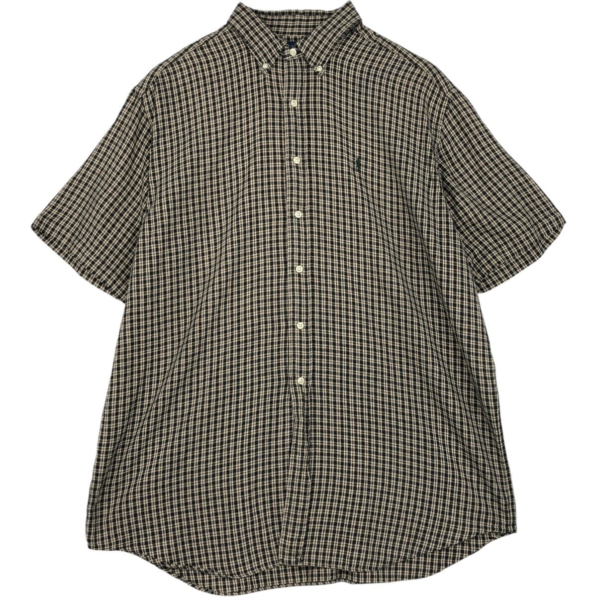 古着 ラルフローレン Ralph Lauren BLAKE 半袖 ボタンダウン チェックシャツ メンズXL相当/eaa623606