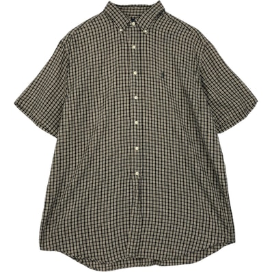 古着 ラルフローレン Ralph Lauren BLAKE 半袖 ボタンダウン チェックシャツ メンズXL相当/eaa623606
