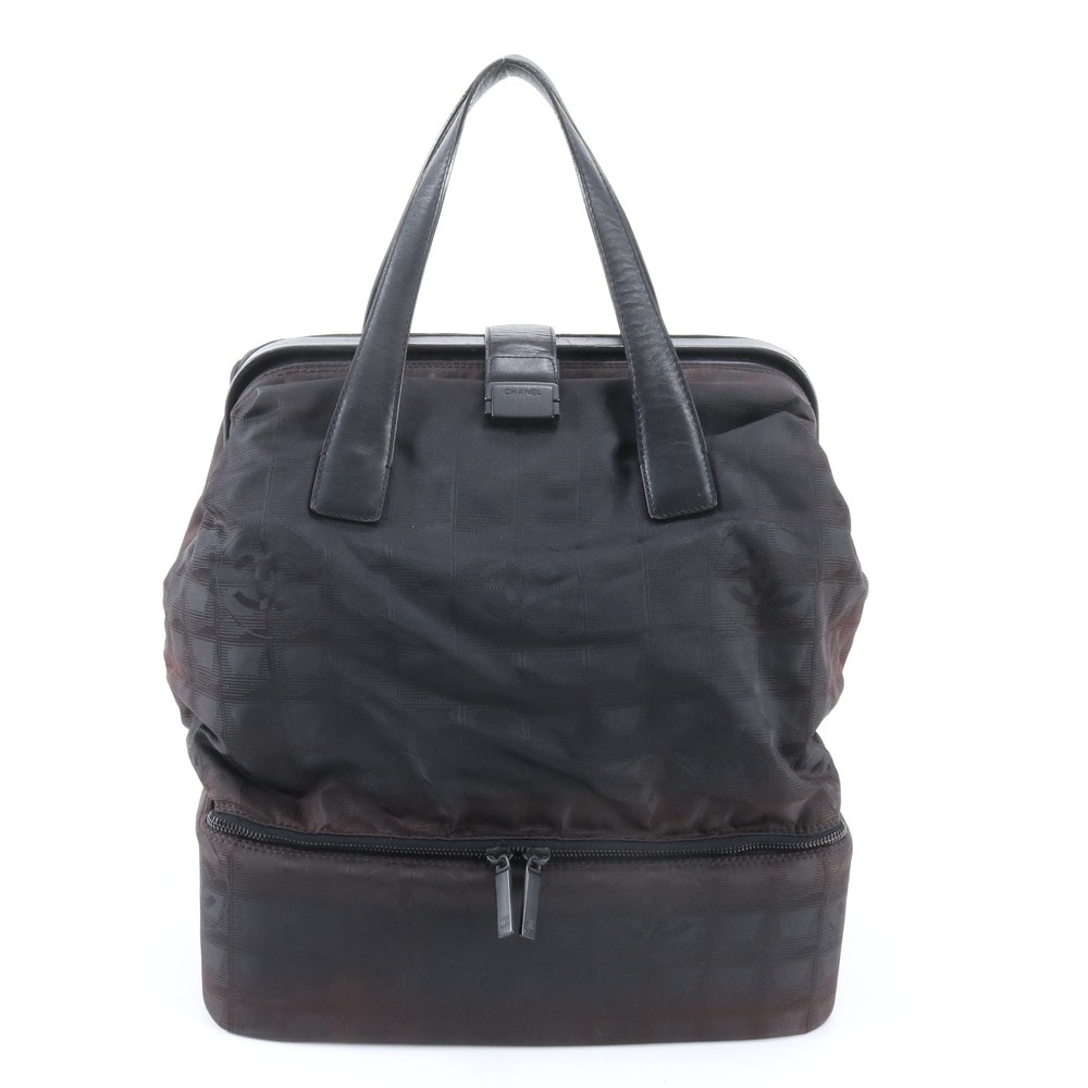 ■美品 シャネル ニュートラベルライントート バッグ レザー×ナイロン