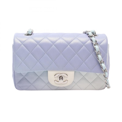 シャネル CHANEL ミニマトラッセ20 ショルダーバッグ バッグ レザー レディース パープル系 / ホワイト系 / ブルー系 A69900 【中古】