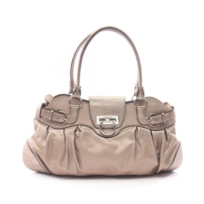 サルヴァトーレフェラガモ Salvatore Ferragamo マリッサ ガンチーニ ハンドバッグ バッグ レザー レディース ゴールド系 21 5370 【中古】