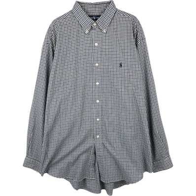 古着 ラルフローレン Ralph Lauren BLAKE 長袖 ボタンダウンチェックシャツ メンズXL相当/eaa662090