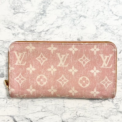 Louis Vuitton Zippy Wallet Monogram Jacquard Denim "Pink"