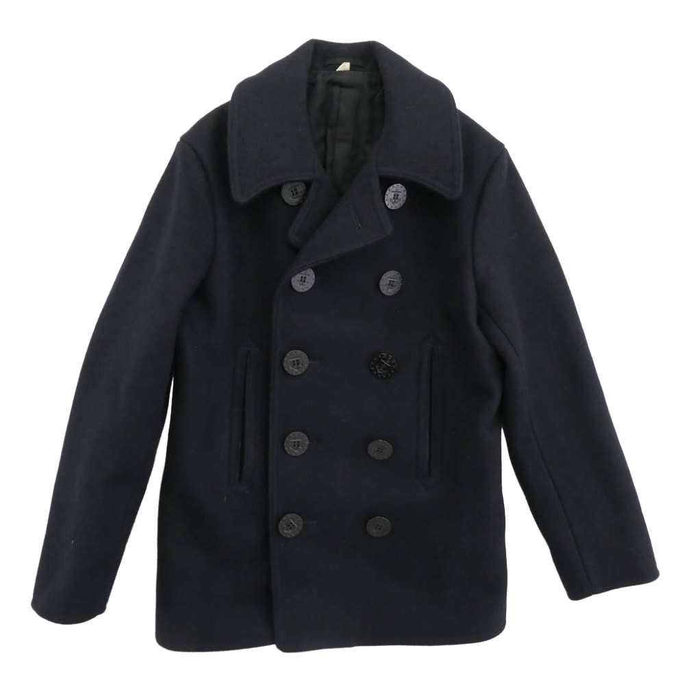 Buzz Rickson's バズリクソンズ ジャケット BR11554 PEA-COAT NAVAL CLOTHING FACTORY ウール コート ネイビー系 38【中古】