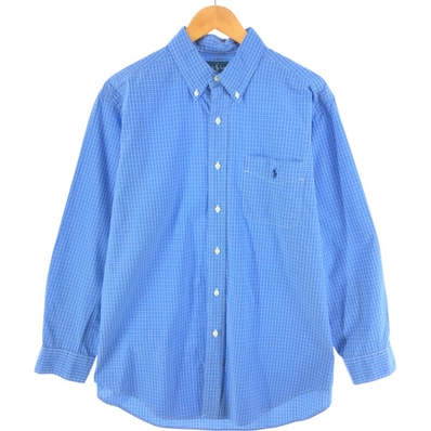 古着 ラルフローレン Ralph Lauren CLASSIC FIT 長袖 ボタンダウンチェックシャツ メンズL相当/eaa520400