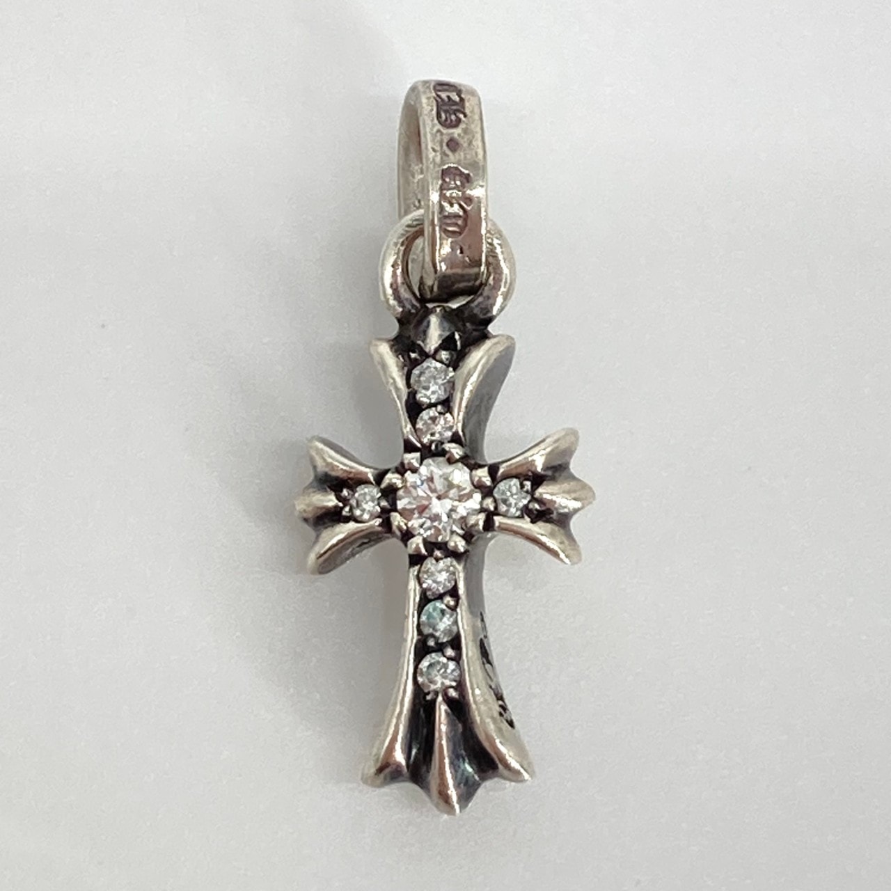 CHROME HEARTS(クロムハーツ) CRS BBYFAT P DMND ベイビーファット PAVEダイヤ チャーム SV925 ペンダントトップ 1.97g シルバー