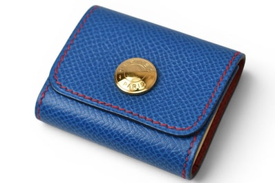 エルメス ポストイットケース/付箋ケース アラジフ クシュベル HERMES ブルー 1997年/ヴィンテージ【中古】