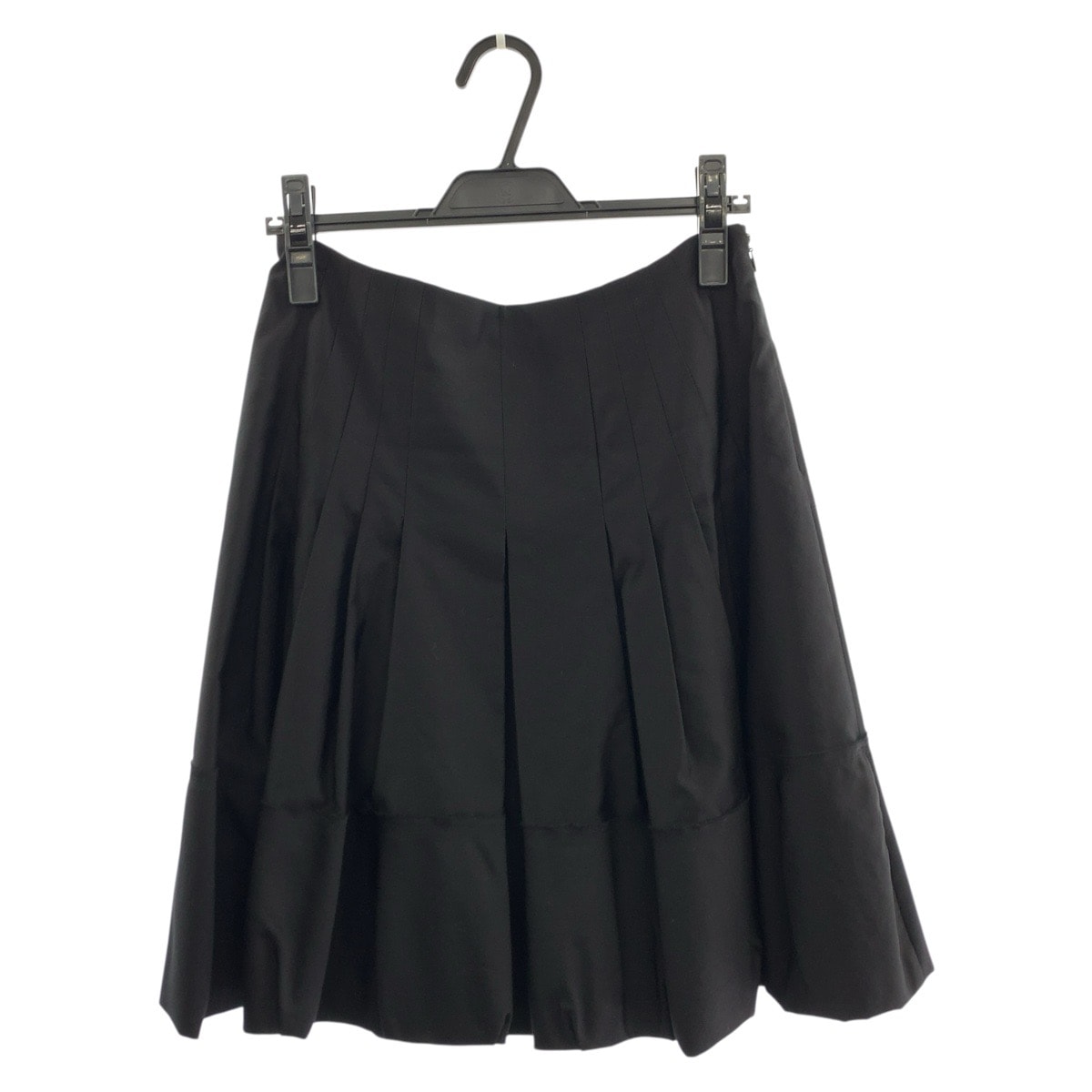 美品 PRADA プラダ サイズ38 ブラック 黒 ウール シルク/ スカート プリーツスカート 602706 【中古】