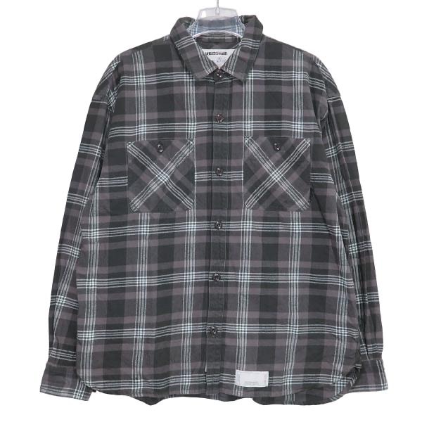 NEIGHBORHOOD Savage Tartan Check Shirt LS "Gray/Saxe"