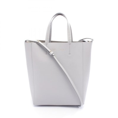 セリーヌ CELINE バーティカル スモール カバ トートバッグ バッグ レザー レディース グレー系 【中古】