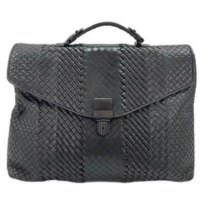 ボッテガヴェネタ BOTTEGAVENETA イントレチャ-ト ハンドバッグ レザー【中古】