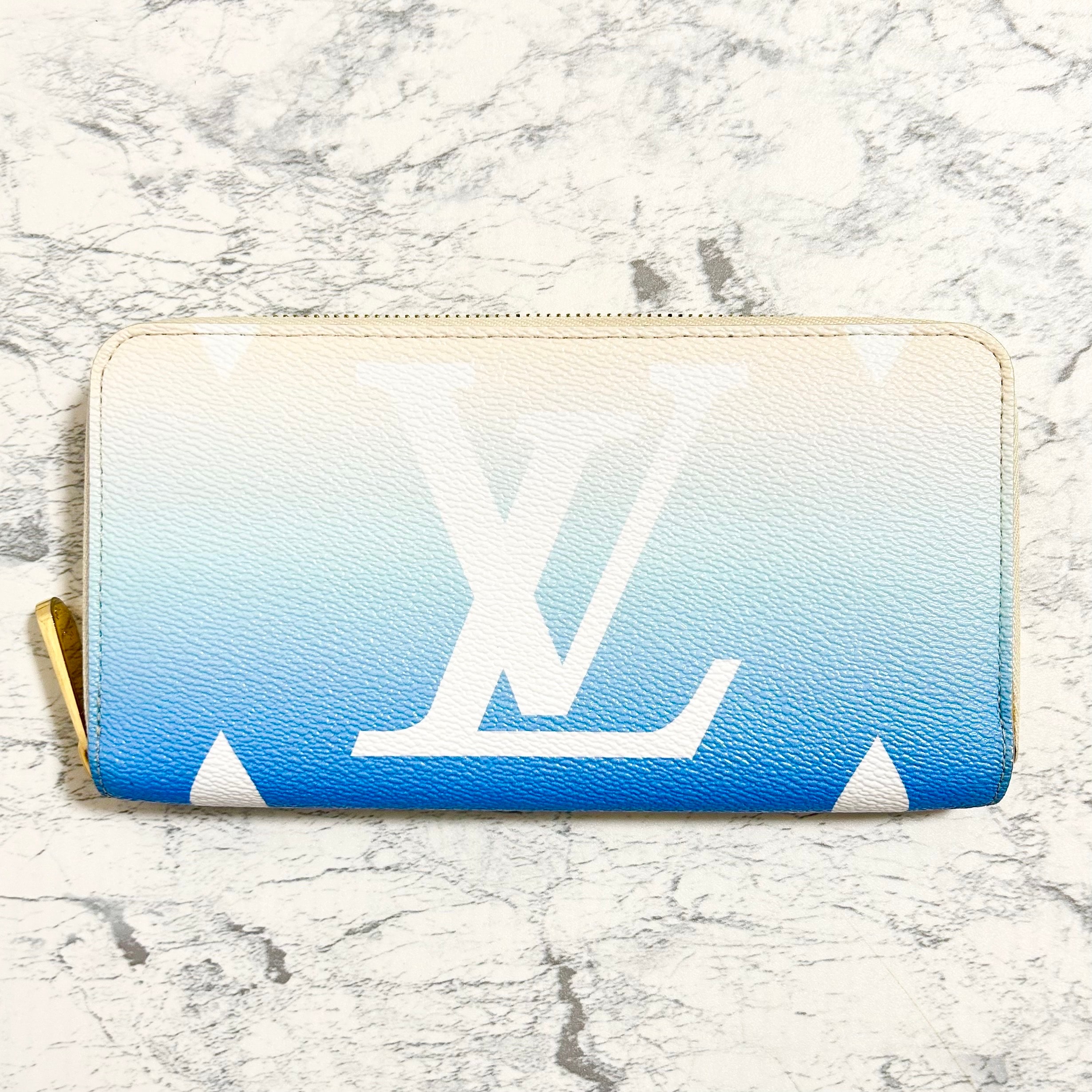 Louis Vuitton Zippy Wallet By the Pool "Blue"