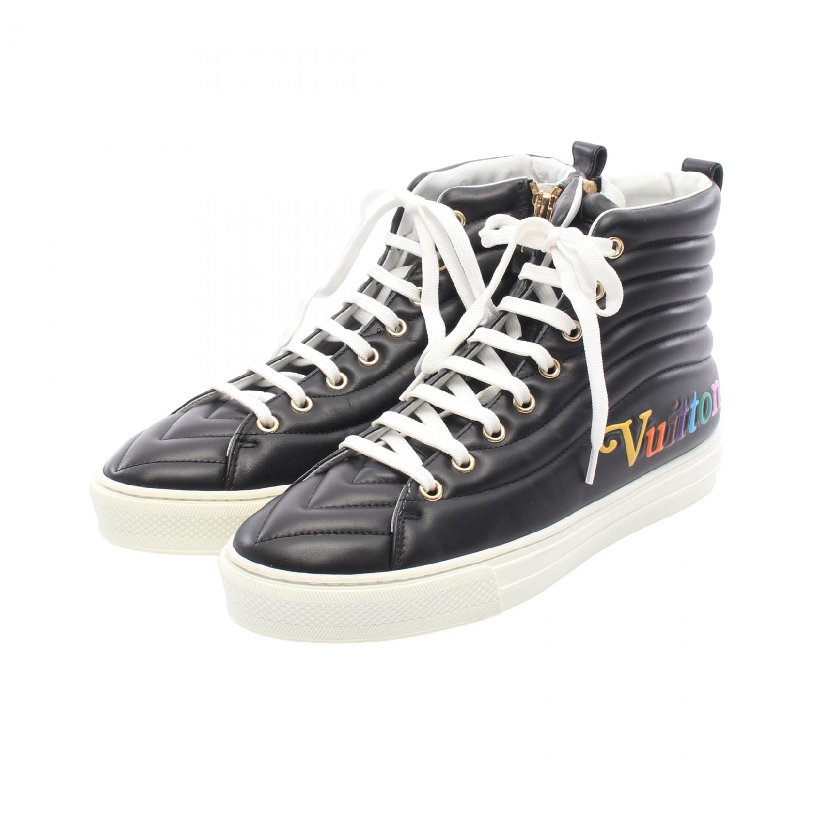 ルイ・ヴィトン LOUIS VUITTON ステラーライン スニーカー 靴 レザー レディース ブラック系 【中古】