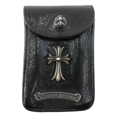 CHROME HEARTS クロムハーツ(原本無) その他アクセサリー CH CROSS CIGARETTE CASE CHクロス シガレットケース 煙草入れ ブラック系 シルバー系【中古】