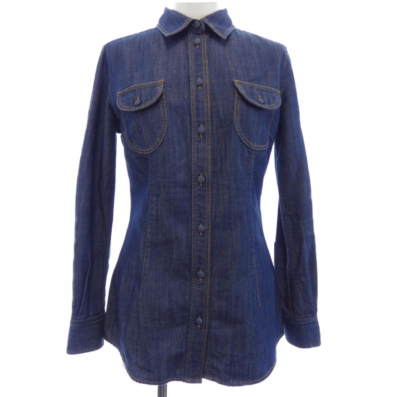 美品 ドルチェ&amp;ガッバーナ DOLCE&amp;GABBANA シャツ ブラウス シアーシャツ ナイロン トップス レディース 38(M) ブラック 美品 ドルチェ&ガッバーナ DOLCE&GABBANA シャツ ブラウス シアー