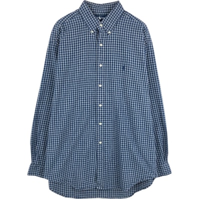 古着 ラルフローレン Ralph Lauren BLAKE 長袖 ボタンダウンチェックシャツ メンズL相当/eaa676749