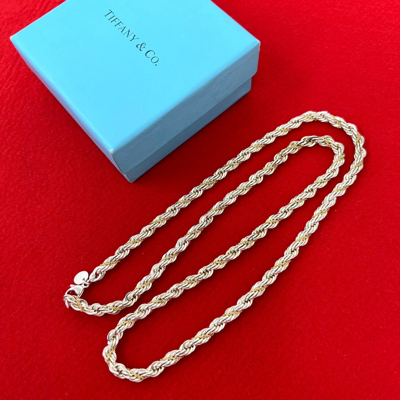 TIFFANY&Co. ティファニー ツイストロープ ネックレス シルバー925 K18イエローゴールド ネックレス シルバー
32058