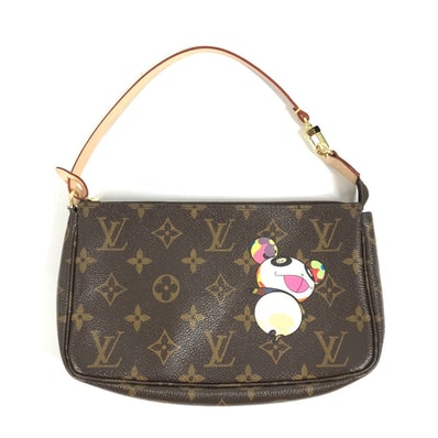 ルイヴィトン LOUIS VUITTON ポシェットアクセソワール M51981 モノグラム パンダ 村上隆 カバン アクセサリーポーチ ハンドバッグ ショルダーバッグ モノグラムキャンバス ブラウン 美品