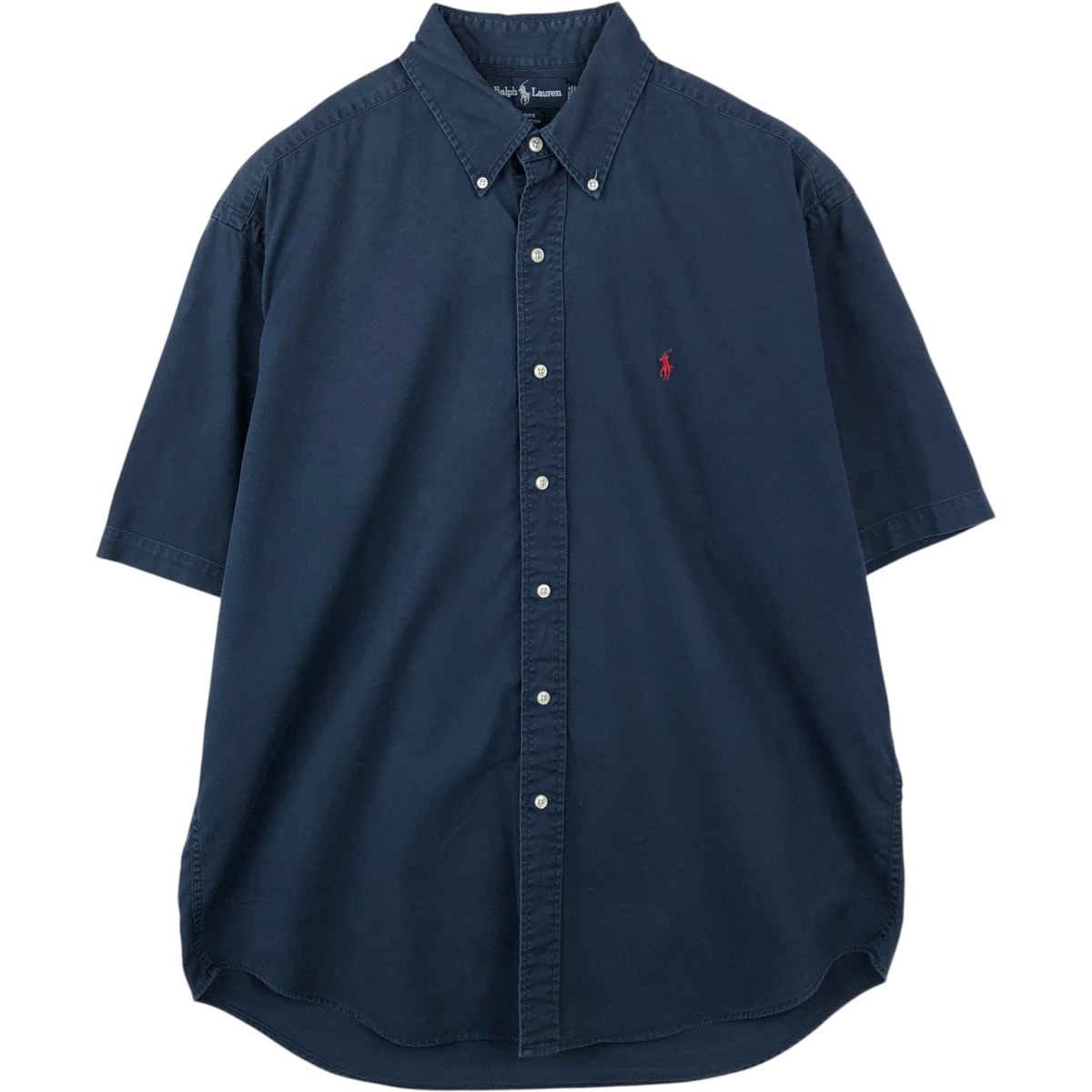古着 ラルフローレン Ralph Lauren BLAIRE 半袖 ボタンダウンシャツ メンズL相当/eaa650750