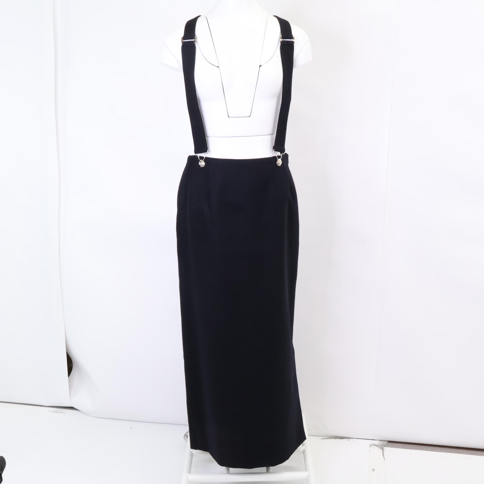 ザ・リラクス 23FW-RESK-150L ブラック ウール サスペンダージャンパースカート 38